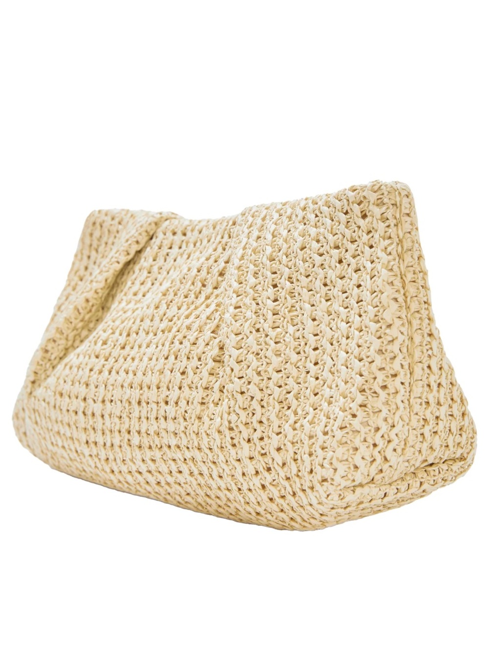 NEW❤️Capittana Oversized Raffia Clutch Woven Straw Clutch Bag - Cream $79 - Picture 2 of 8